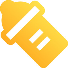 Orange Gradient Baby-Bottle Icon