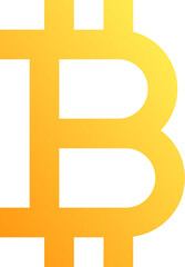 Orange Gradient Bitcoin Icon