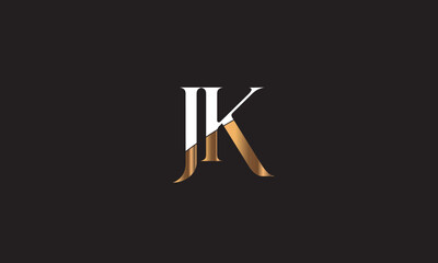  JK, KJ , J , K , Abstract Letters Logo Monogram