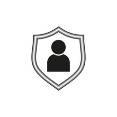 Login security icon. People privacy, protect member social icon. Password for unlock symbol. Access user account sign. Vector illustration. EPS 10.