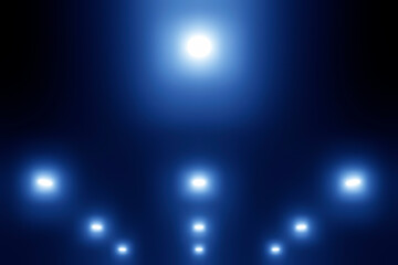 Glowing unidentified objects in the night sky. © sv_production