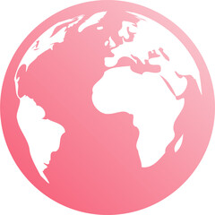 Pink Gradient World Icon