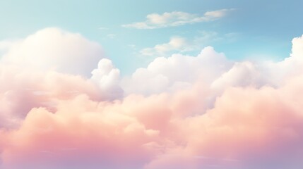 Colorful pastel bright watercolor clouds background