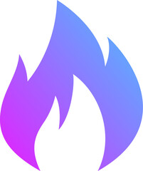 Purple Gradient Fire Icon