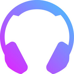 Purple Gradient Headphones Icon