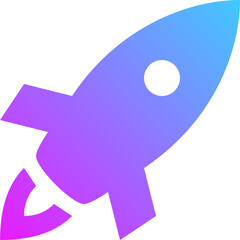 Purple Gradient Rocket Icon