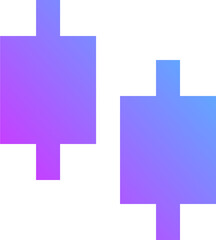Purple Gradient Stocks Icon