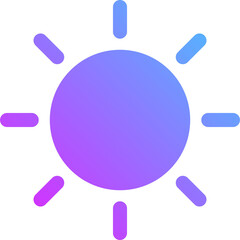 Purple Gradient Sun Icon