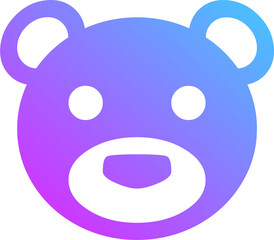 Purple Gradient Teddybear Icon