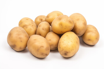 Potato on white background. 