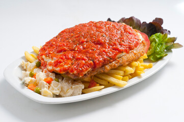 Milanesa a la napolitana