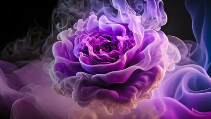 Abstrakcyjny fioletowy kwiat róża 