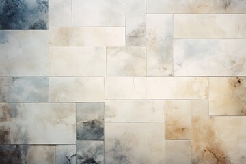 Wallpaper of White Marble with Squares