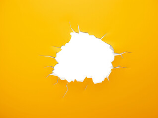 Torn concrete hole ripped edge isolated on transparent or white background, png