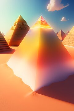 An original look of the Egyptian Pyramids.