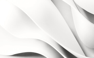 Fluid white shapes background, abstract architecture