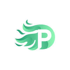 Obraz premium Letter P logo or symbol template design