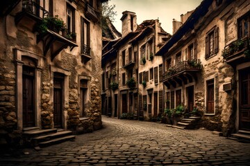 Obraz premium narrow street country