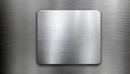 brushed silver metal plate