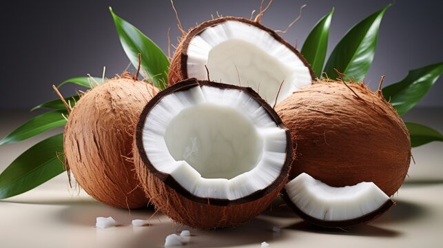 A coconut isolated on a white background