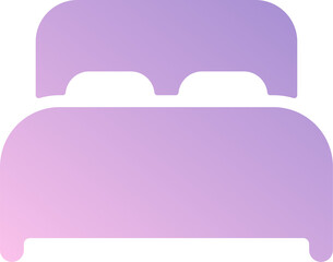 Violet Gradient Bed Icon