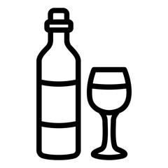 wine outline icon