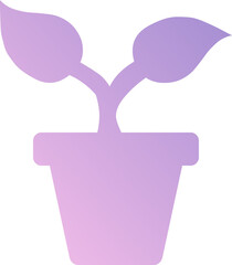 Violet Gradient Plant Icon