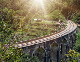 The Nine Arches Bridge is one of the iconic bridges in Sri Lanka.