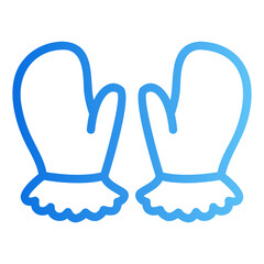 Obraz premium mittens gradient icon