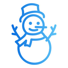 snowman gradient icon