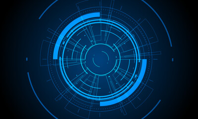 Sci fi futuristic user interface, HUD, Technology abstract background , Vector illustration.	
