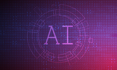 Artificial Intelligence ,AI chipset on circuit board, futuristic Technology Concept	
