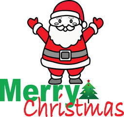 Merry Christmas with santa claus