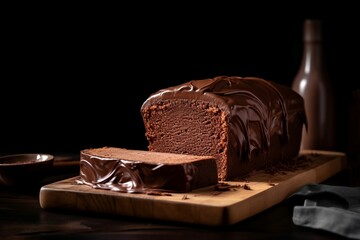 Chocolate pound cake candy. Chocolate meal gourmet rustic. Generate Ai