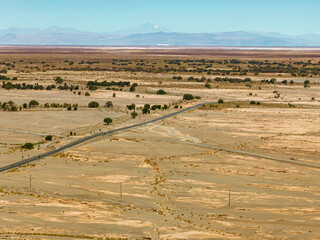 Imagem a&eacute;rea de San Pedro de Atacama. Vilarejo situado no deserto do Atacama. 