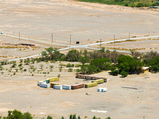 Imagem a&eacute;rea de San Pedro de Atacama. Vilarejo situado no deserto do Atacama. 