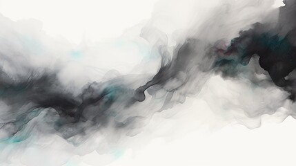 Obraz premium Abstract black and white ink painting on grunge paper texture - artistic stylish background