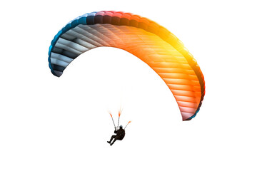 Parachute Isolated White on a transparent background - obrazy, fototapety, plakaty