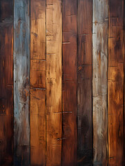 A Wood Planks With Different Colors - The Old brown wooden wall