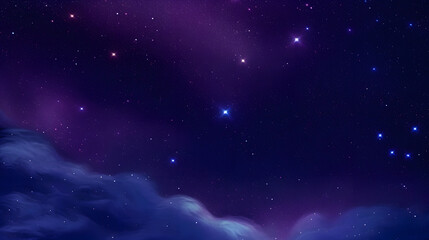 Fototapeta na wymiar Digital purple night sky shooting stars abstract art design graphic poster web page PPT background