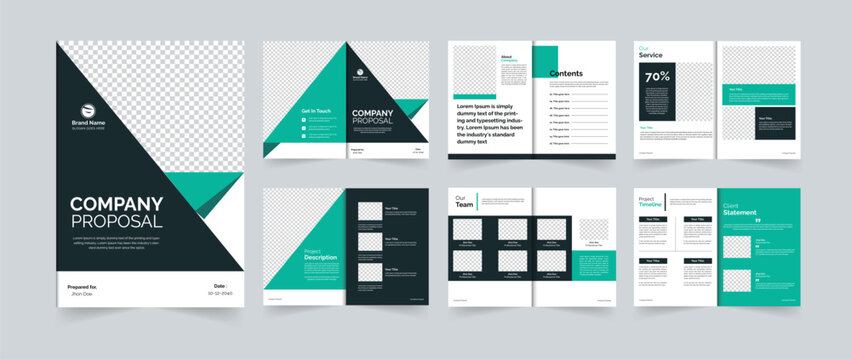 Company proposal template design or company proposal layout design 12 Pages