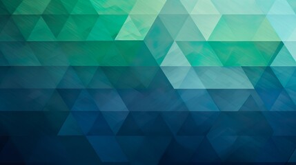 blue and green background with triangle layers in abstract geometric pattern