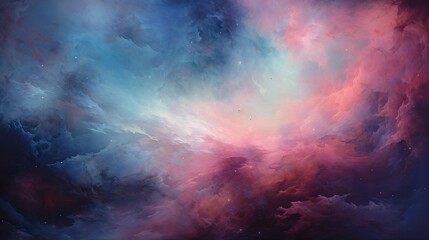 Beautiful abstract blue and pink background with purple smoke texture.