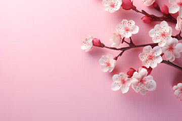 Beauty pink flower banner