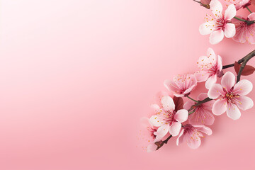 Naklejka na ściany i meble Beauty pink flower banner
