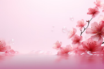 Beauty pink flower banner
