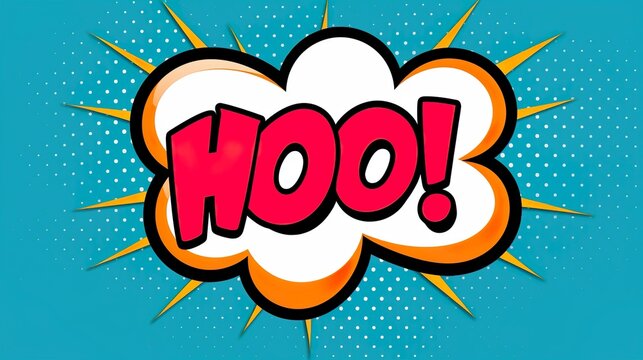 Comic book effect explosion pop art cloud