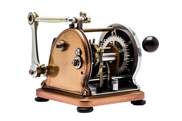 Classic Pencil Sharpener with Crank on a transparent background