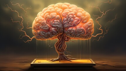 3d rendered medically accurate illustration of the human brain - obrazy, fototapety, plakaty