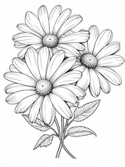 Osteospermum Coloring book page